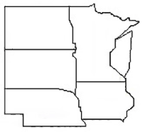 Minnesota, North Dakota, South Dakota, Nebraska, Iowa, Wisconsin