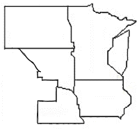 Minnesota, Iowa, North Dakota, Wisconsin, South Dakota, Nebraska