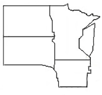 Minnesota, North Dakota, South Dakota, Iowa, Wisconsin
